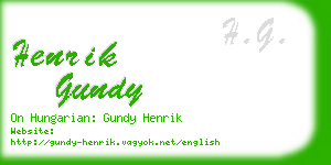 henrik gundy business card